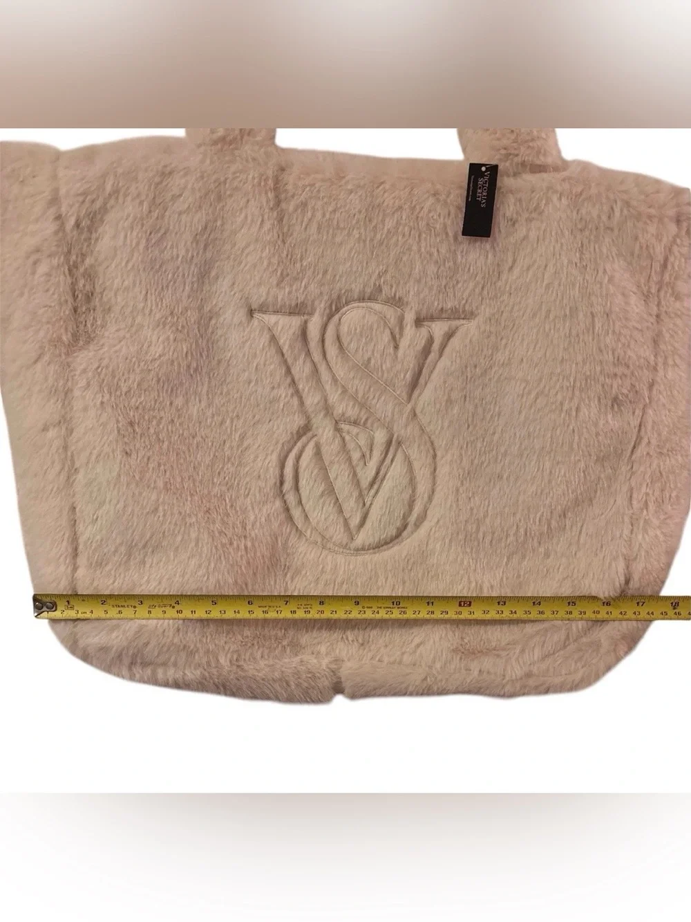 Victoria's Secret Ivory/Cream Faux-Fur Tote Bag-NWT